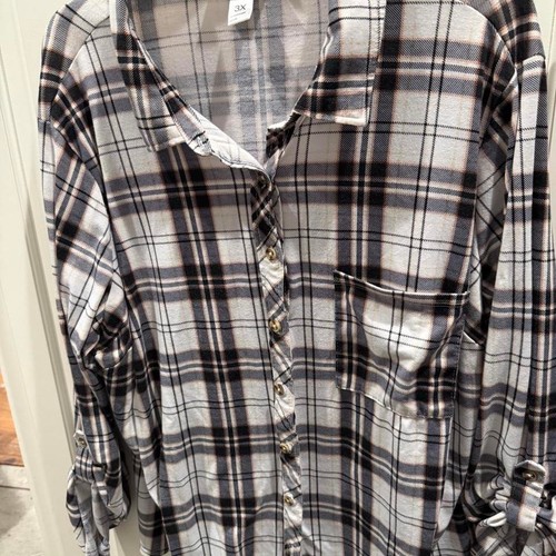 Just womens plaid - be, button