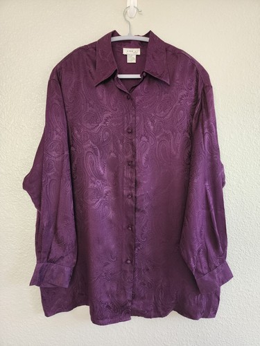 Oversized purple satin - oversized,